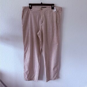 Banana Republic Tan Wide Leg Pants Linen Blend